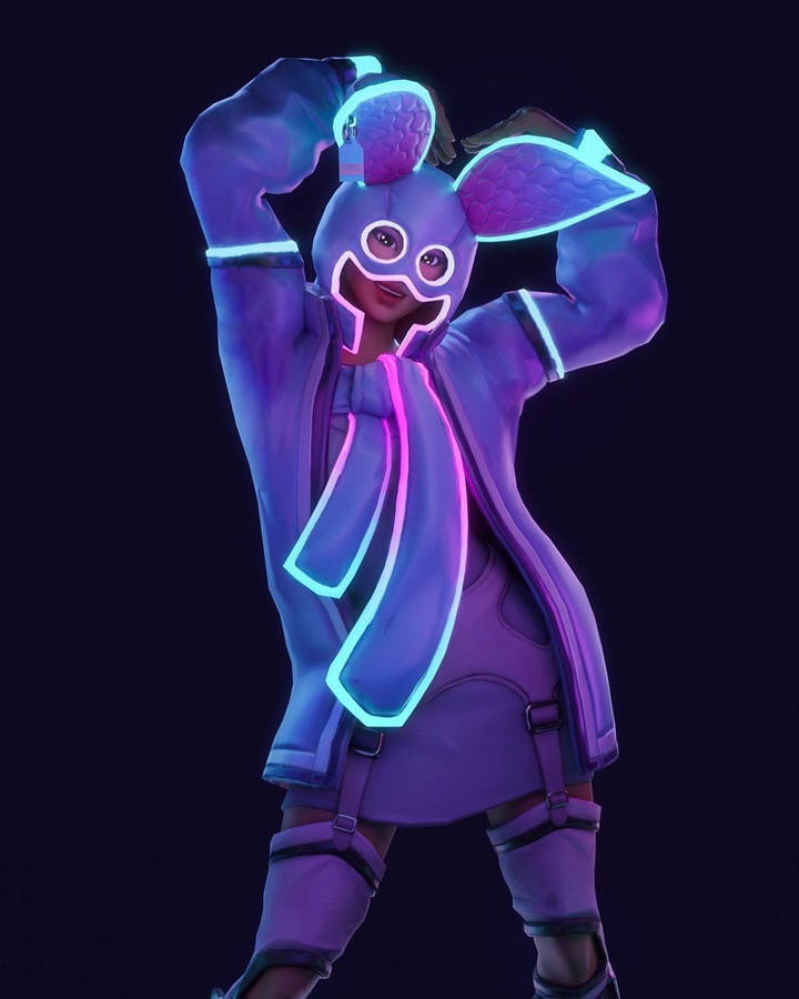 Fortnite Pfp Flapjackie Neon Lights Wallpaper