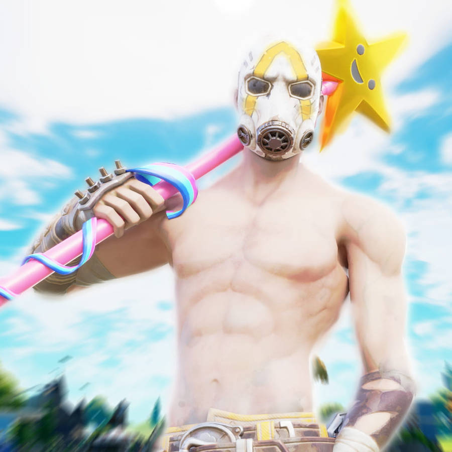 Fortnite Pfp Psycho Bandit With Star Wand Wallpaper