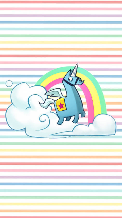 Fortnite Unicorn In Cute Pastel Colors Wallpaper