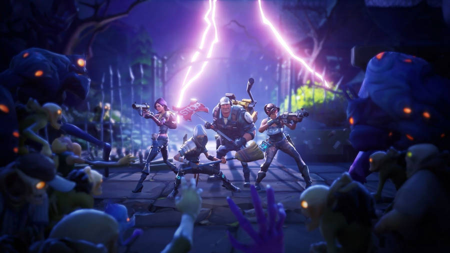 Fortnite Zombie Vs Squad Wallpaper