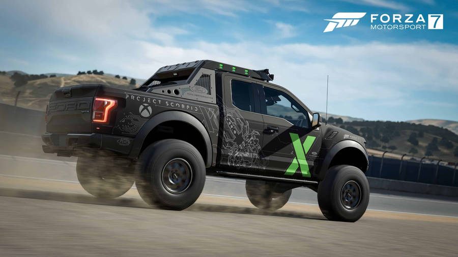 Forza 7 Black Ford Truck Wallpaper