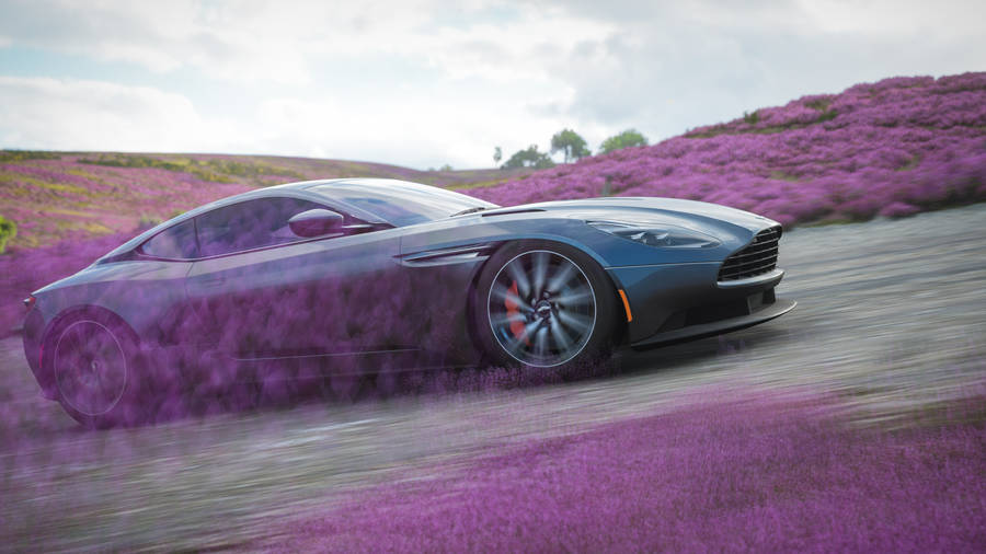 Forza Horizon 4 4k Aston Martin On Lavender Fields Wallpaper