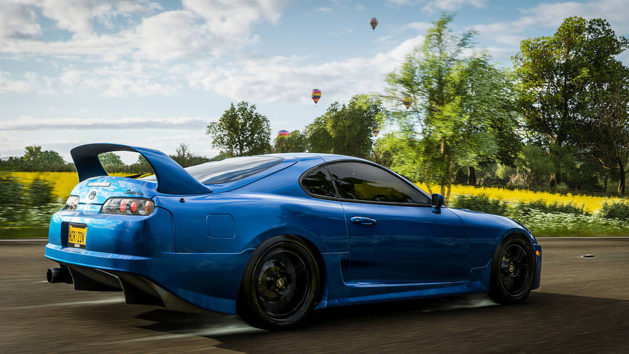 Forza Horizon 4 4k Blue Toyota Supra Wallpaper