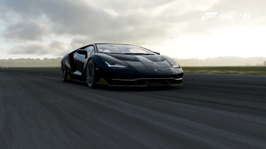 Forza Motorsport 7 Black Lamborghini Centenario Wallpaper