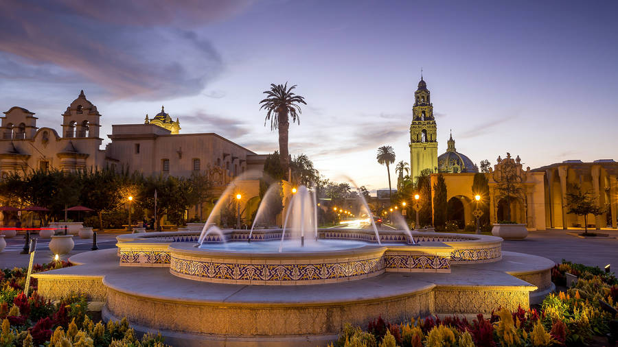 Fountain At Balboa Park, San Diego Wallpaper