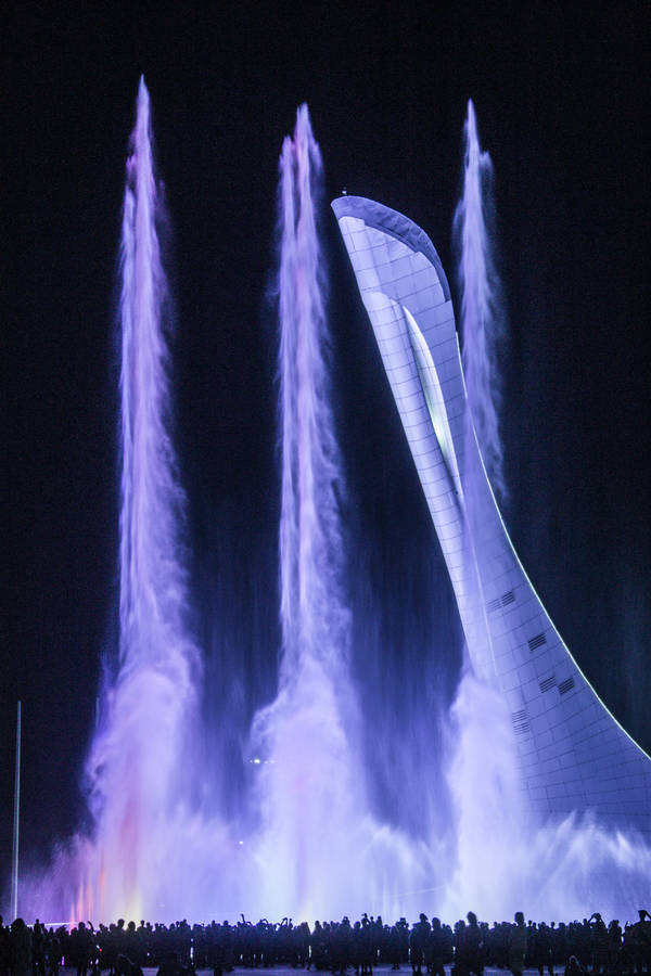 Fountain Black And Purple Phone Wallpaper