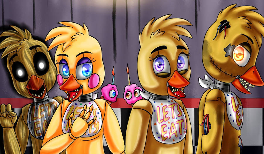 Four Chica Fnaf Wallpaper