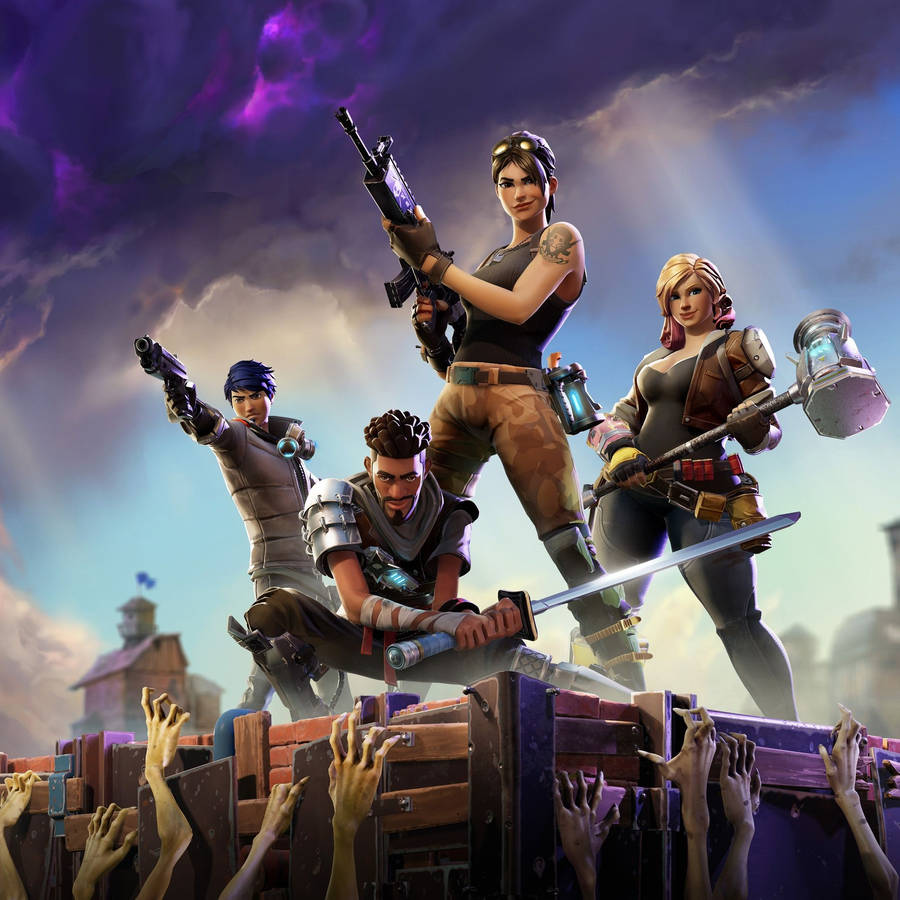 Four Fortnite Survivors Hd Wallpaper