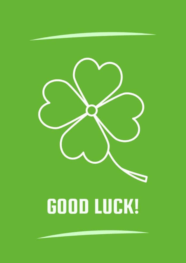 Four Leaf Clover Good Luck Card Wallpaper