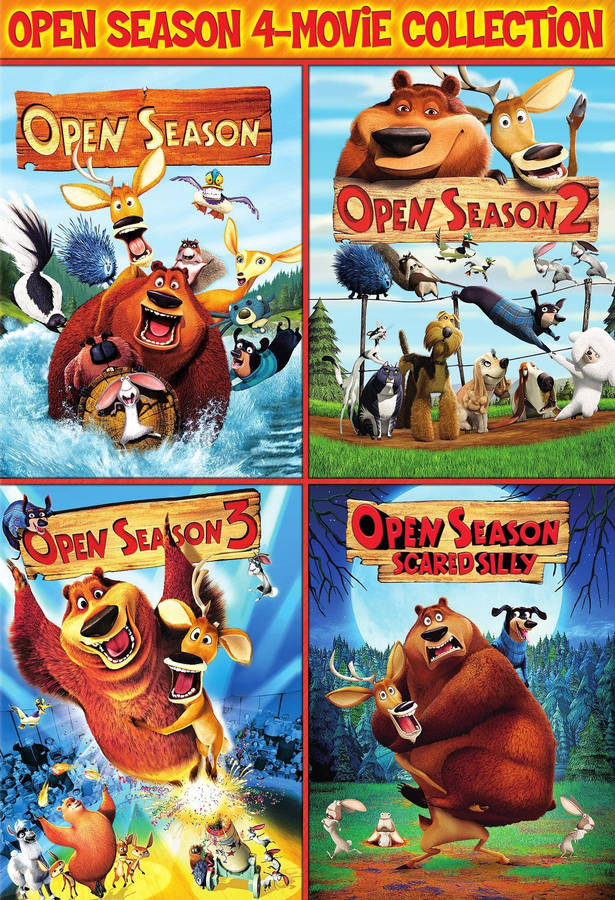 Four Open Season Movie Posters Wallpaper