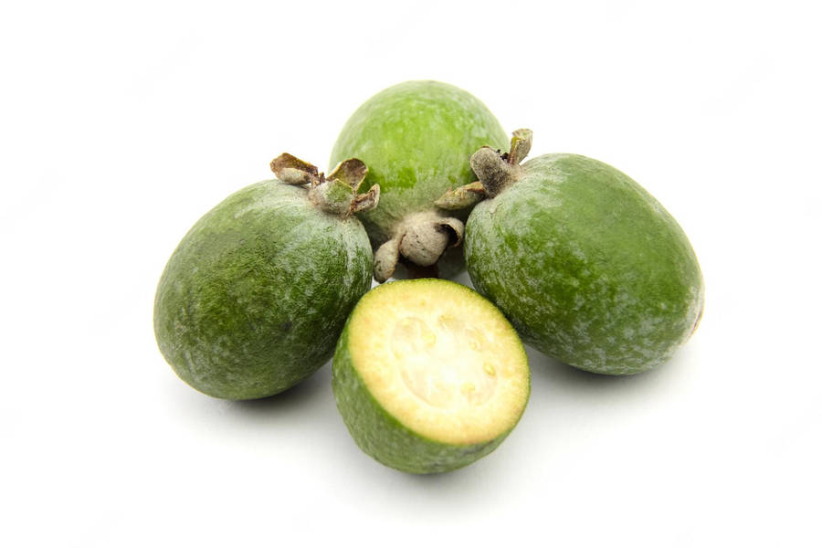 Four Pieces Of Feijoas Wallpaper