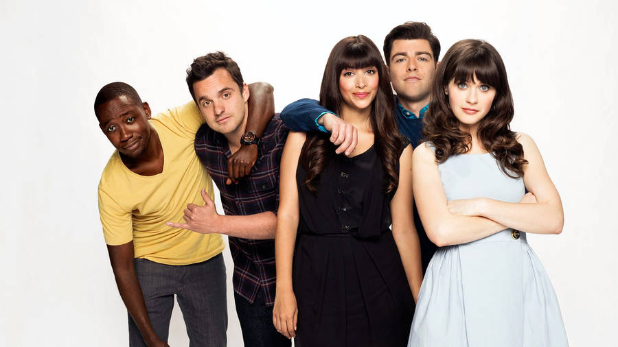 Fox Sitcom New Girl Characters Wallpaper