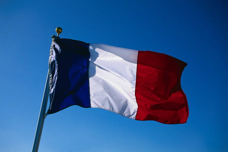 France Flag And Blue Sky Wallpaper