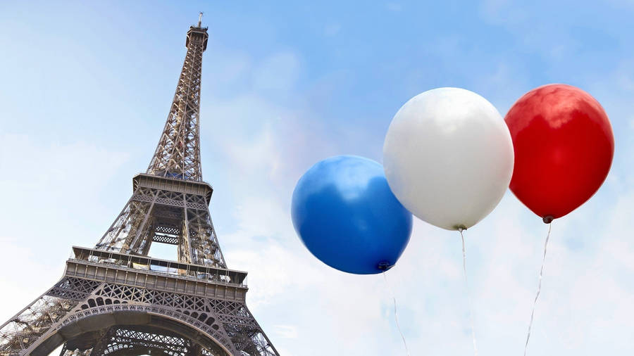 France Flag Balloons Wallpaper