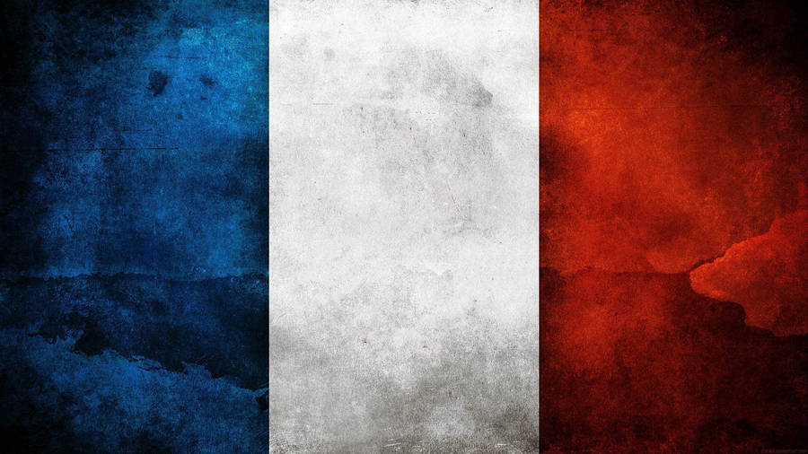 France Flag With Shadows Wallpaper