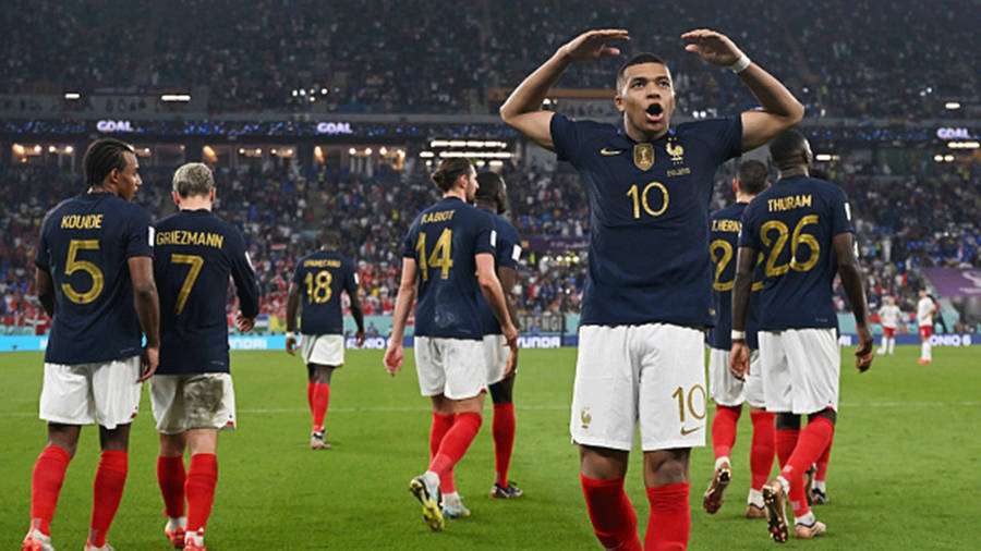 France National Football Team At Stadium Wallpaper