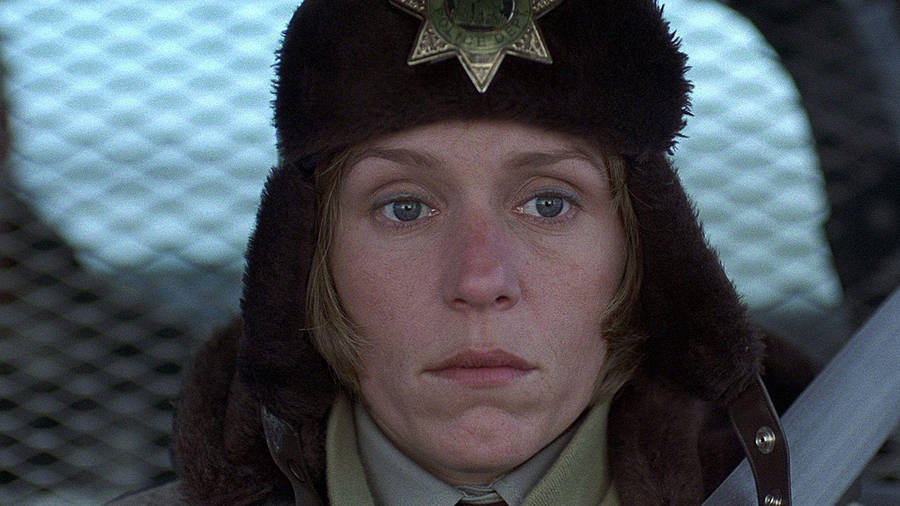 Frances Mcdormand Close Up Still In Fargo 1996 Wallpaper