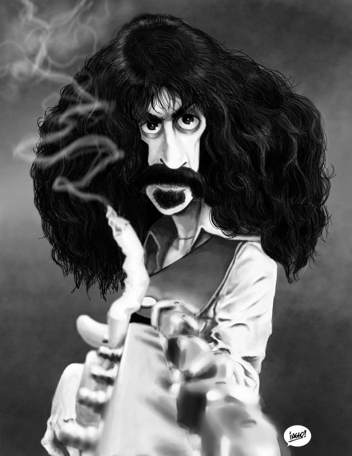 Frank Zappa Caricature Wallpaper