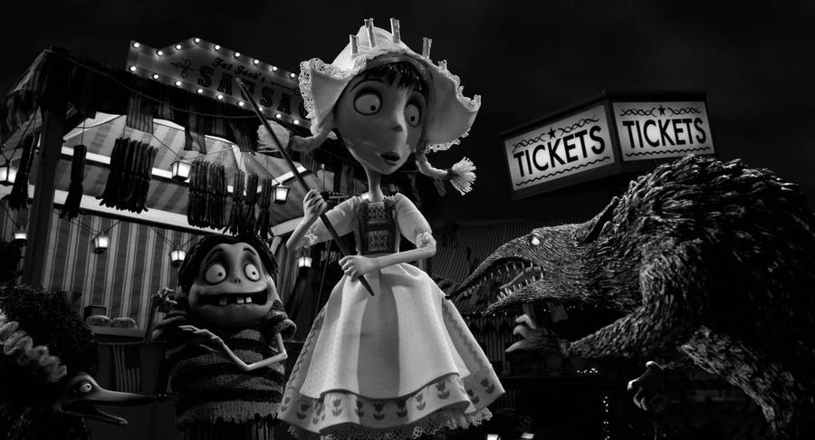 Frankenweenie Elsa Saving Edgar Wallpaper