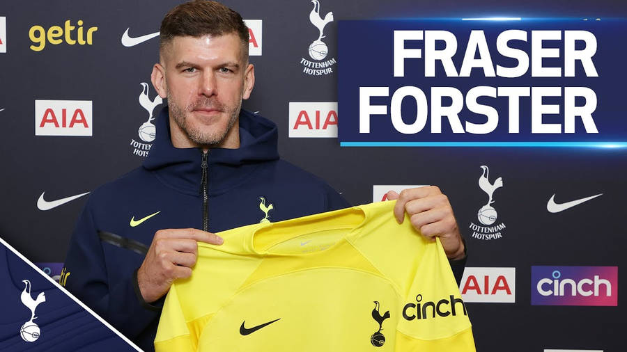 Fraser Forster Holding Yellow Jersey Wallpaper