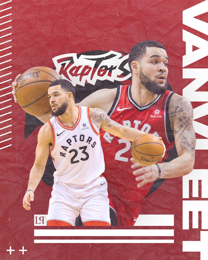 Fred Vanvleet In Action In Toronto Raptors’ Uniform Wallpaper