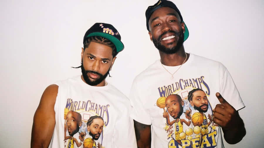 Freddie Gibbsand Friend Wearing World Champs Shirts Wallpaper