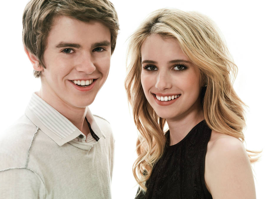 Freddie Highmore And Emma Roberts Wallpaper