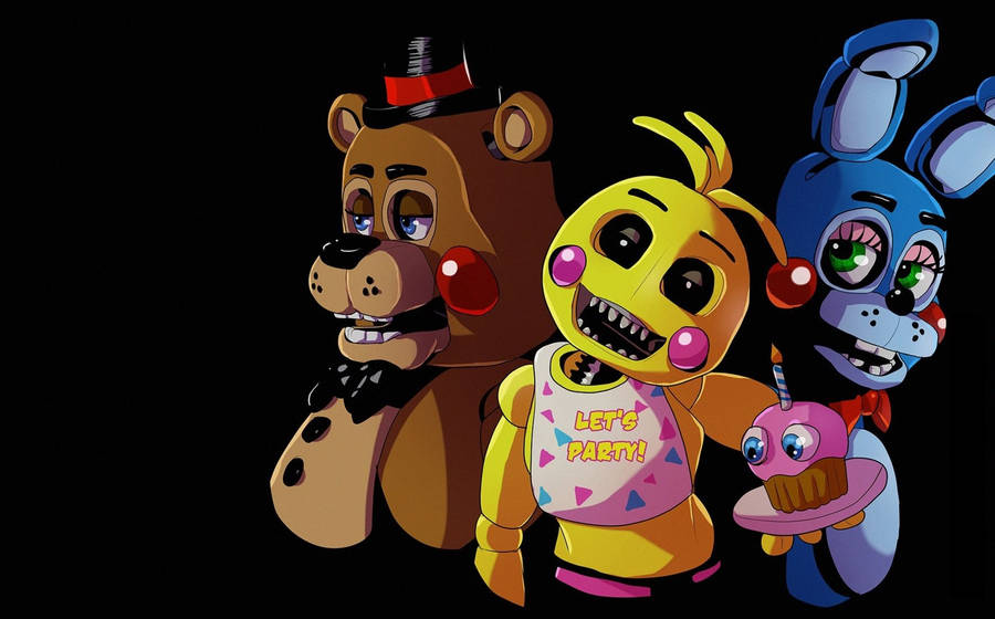 Freddy Bonnie Chica Fnaf Animatronics Wallpaper