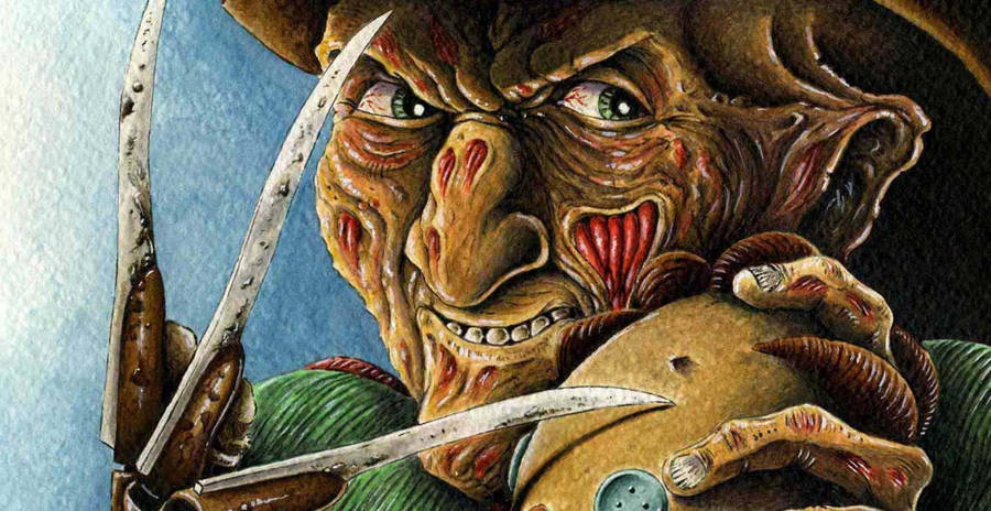 Freddy Krueger Comic Art Wallpaper