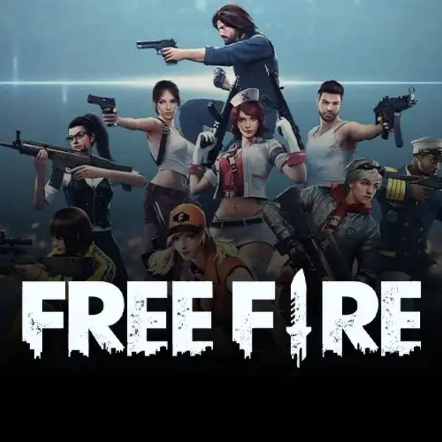 Free Fire Banner With Characters Wallpaper