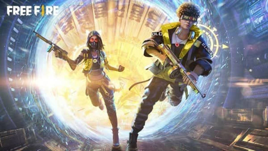 Free Fire Characters In Banner Wallpaper