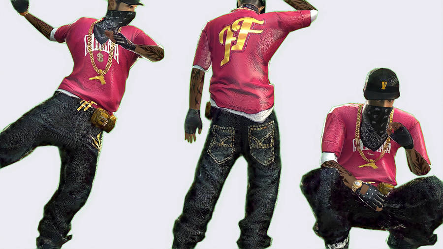 Free Fire Hip Hop Bundle Dancing Stages Wallpaper