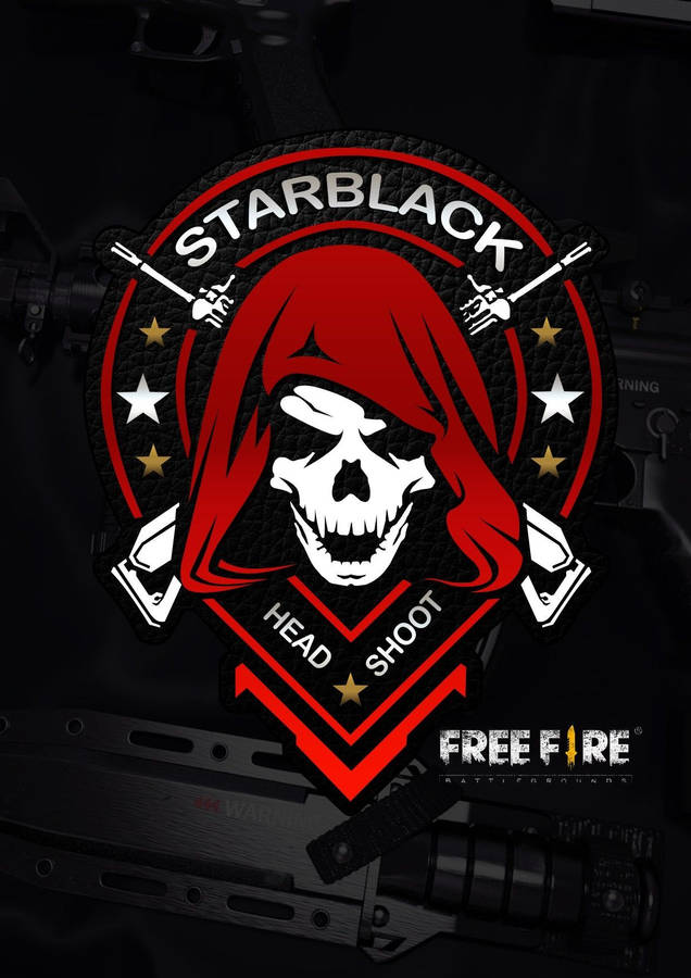 Free Fire Logo Red-haired Skull Wallpaper