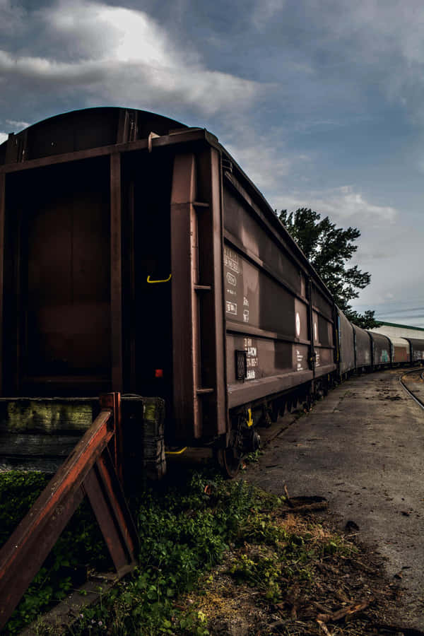 Freight Trainat Dusk Wallpaper