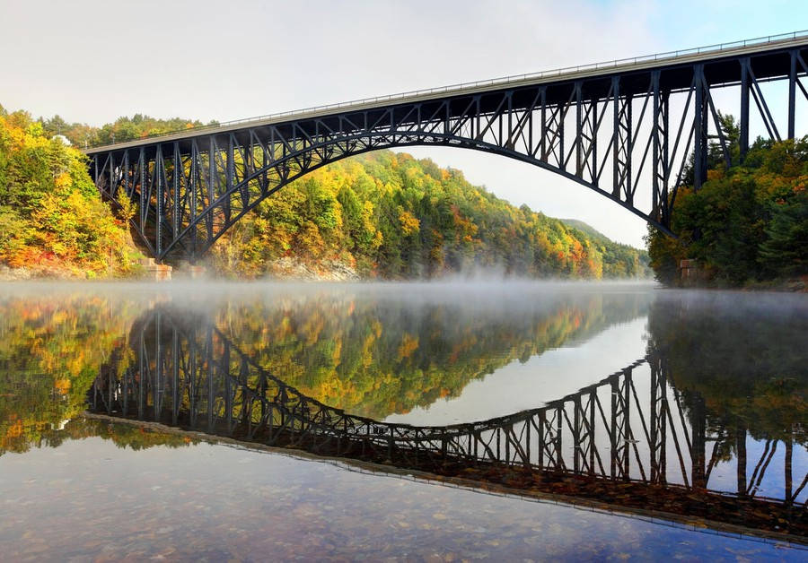 French King Bridge In Massachusetts Wallpaper