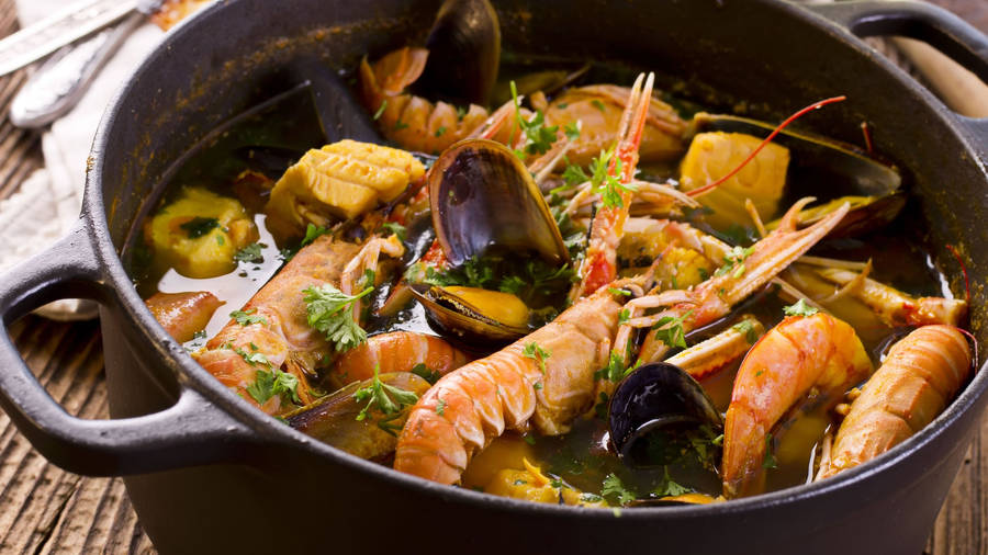 French Provencale Cuisine Bouillabaisse Sauce Wallpaper