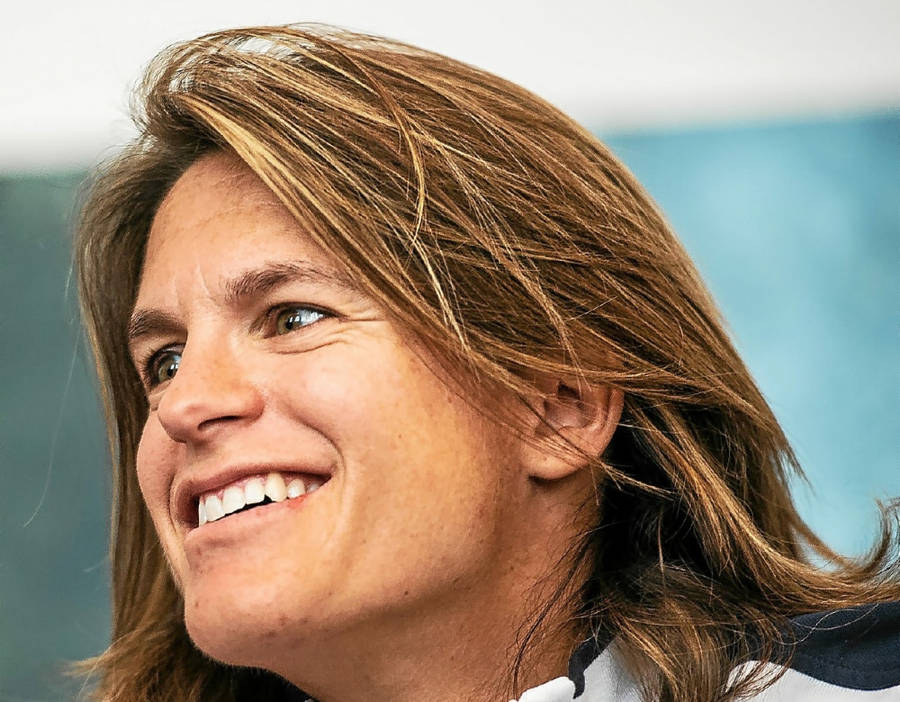 French Tennis Icon - Amelie Mauresmo In Close-up Wallpaper