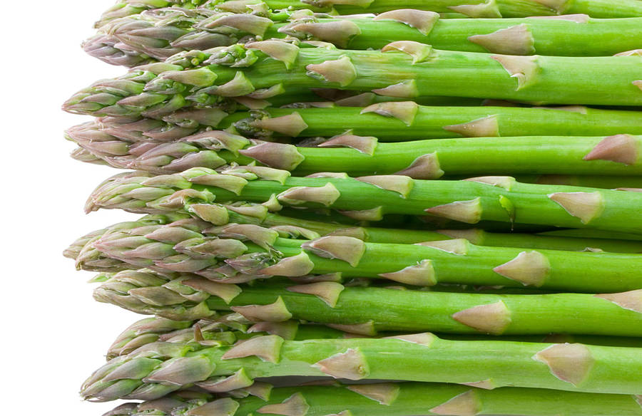 Fresh Asparagus Stems In Vibrant Greens Wallpaper