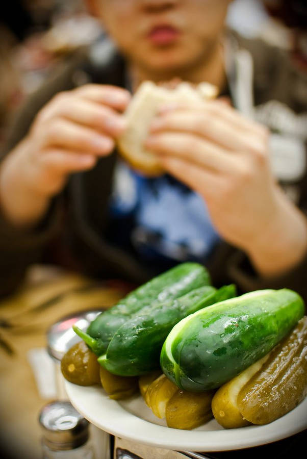 Fresh Cucumbers And Pickles Arrangement Wallpaper