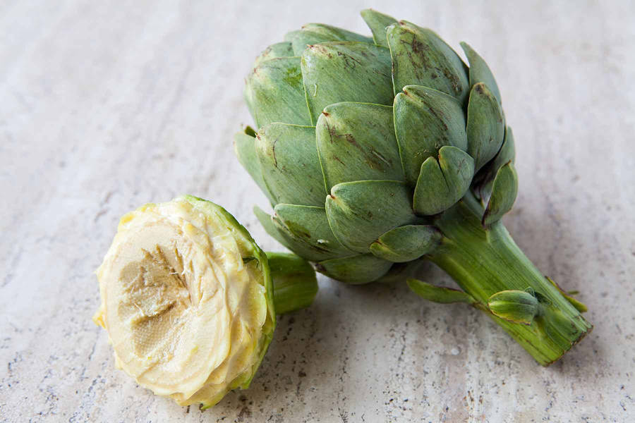 Fresh Cut Green Artichoke Vegetable Wallpaper