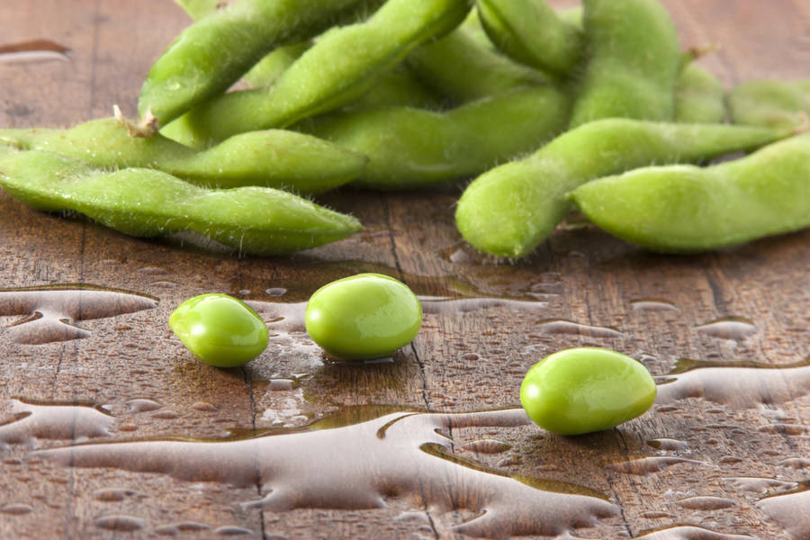 Fresh Edamame Pods Wallpaper