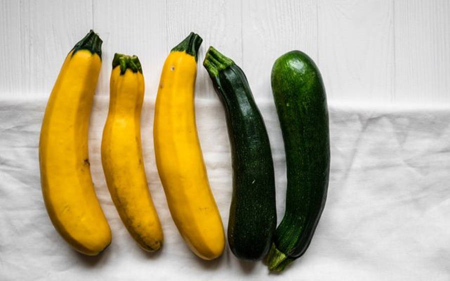 Fresh Golden And Black Beauty Zucchinis Wallpaper