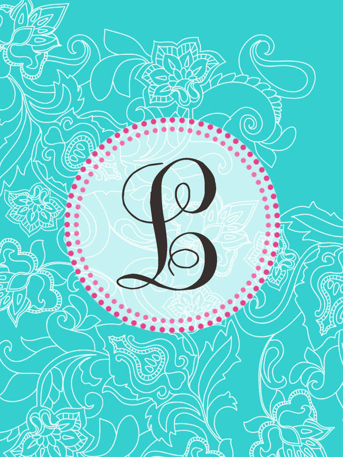 Fresh Green Cursive Letter L Wallpaper