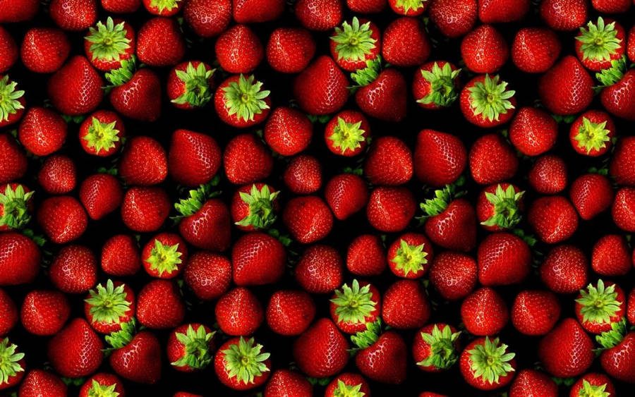 Fresh Red Strawberries Food Desktop Wallpaper