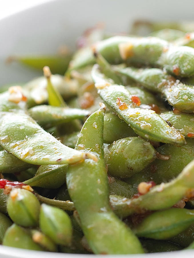 Fresh Stir-fried Edamame Beans Wallpaper