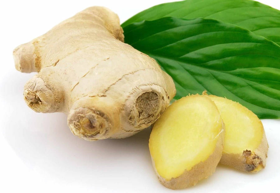 Freshly Sliced Ginger Root Wallpaper