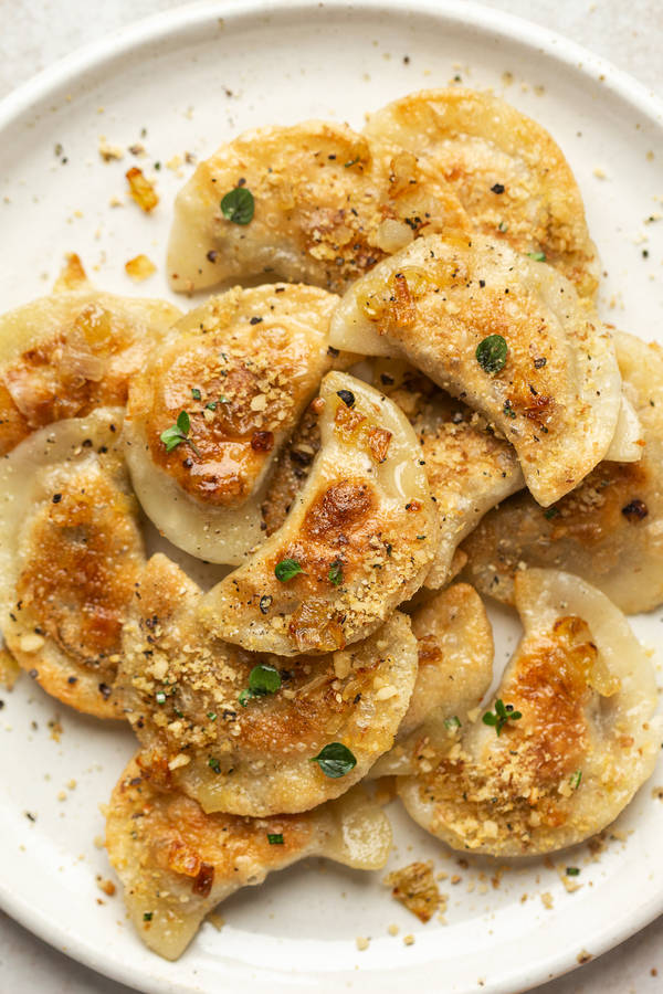 Fried Pierogi Dish Wallpaper