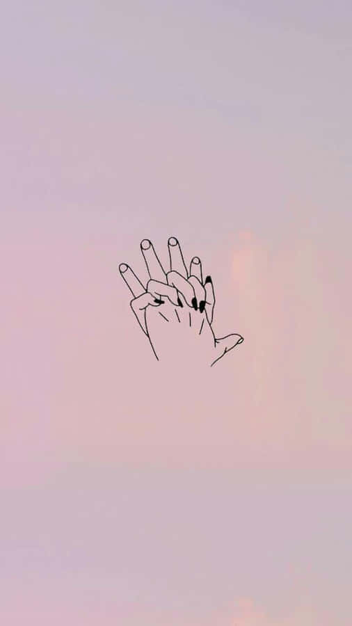 Friends Bff Holding Their Iphones Wallpaper