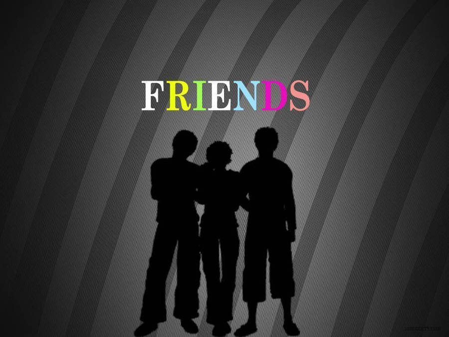 Friendship Silhouettes Of Three People Wallpaper