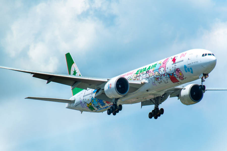 Front Low Angle Eva Air Wallpaper